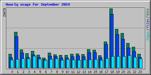 Hourly usage for September 2024