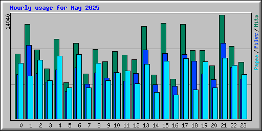 Hourly usage for May 2025